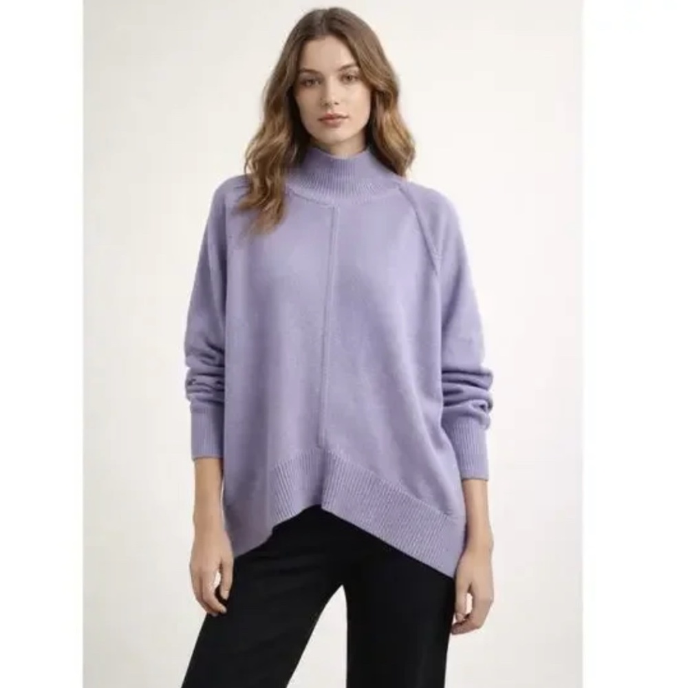 Maeve Anthropologie Sweater Crystal Tunic Funnel Neck Oversized